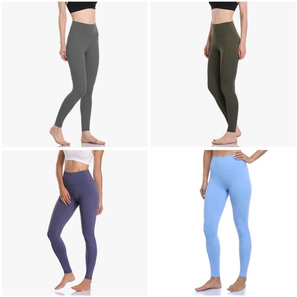 🧿SOLD🧿 Colorfulkoala Bundle High-Waisted Leggings in Gray, Olive, Navy, and Blue - Picture 1 of 2